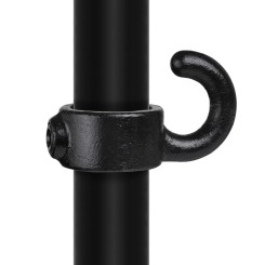 Rohrverbinder Stellring Mit Haken  - Typ 61B - 26,9 mm (Schwarz) - Schwarze Rohrverbindungen - Klemp