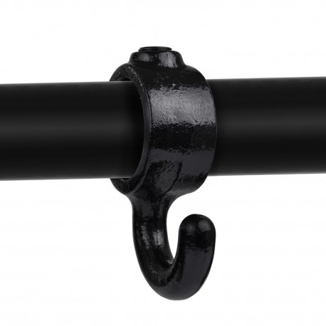 Gancho de abrigo Typ 64A, 21,3 mm, Negro (Klemp) - Abrazaderas de tubo negras