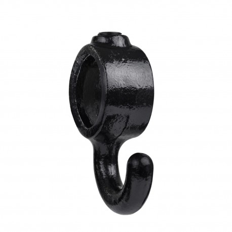 Coat hook Typ 64A, 21,3 mm, Black (Klemp) - Black Tubefittings