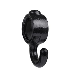Coat hook. Hook 90° narrow - Type 64C - 33,7 mm (Black) Klemp 6080Z64C Black Tubefittings