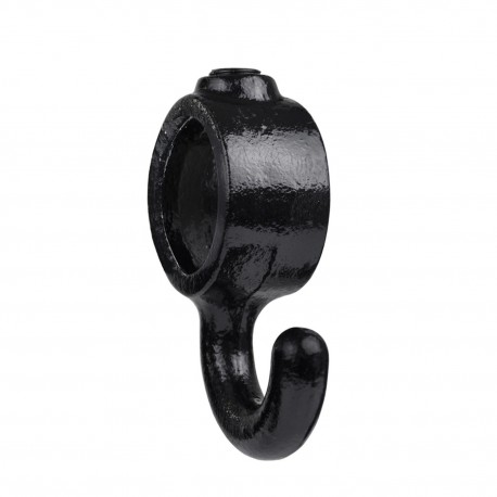 Coat hook Typ 64C, 33,7 mm , Black (Klemp) - Black Tubefittings