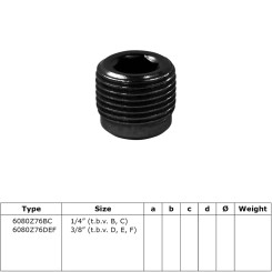 Stainless steel set screw for tubefittings  - Type 76DEF - 42,4-60,3 mm (Black) | Klemp