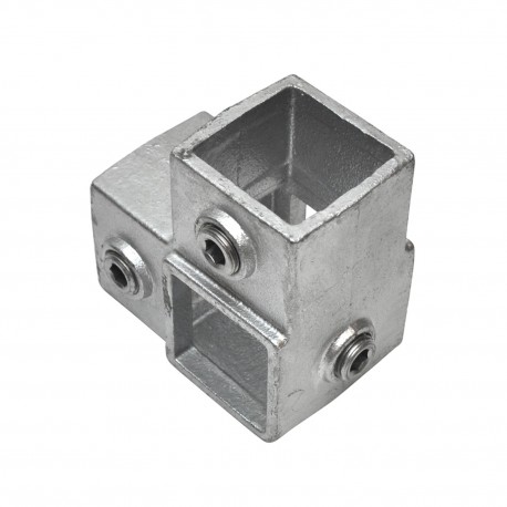 Angle of continuous uprightTyp 20S, 40 mm, Galvanized (Klemp) - Square Tubefittings