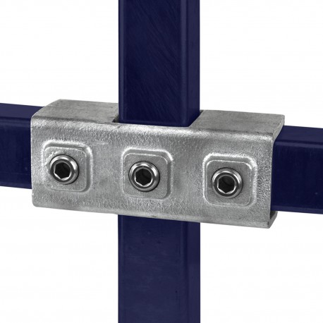 Rohrverbinder Kreuzstück Durchgehend - Typ 22S-40 (Klemp) - Vierkant Rohrverbinder