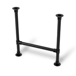KLEMP Table Legs Industrial Metal Black Frame Set of 2 Table Legs Screw-On 42.4 mm 1 1/4 Inch Height 72 cm Width 50 cm - Tables and Benches - Klemp