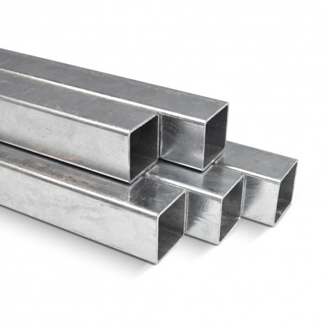 Stahlrohr Quadratisch verzinkt - 40x40x2 mm, Silber, Klemp