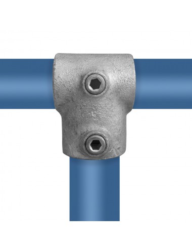 Fenau T-Kreuzverbinder///Über-Kreuzverbinder Schrauben 90/° Rohrverbinder feuerverzinkt inkl offen /Ø 33,7 mm Temperguss galvanisiert