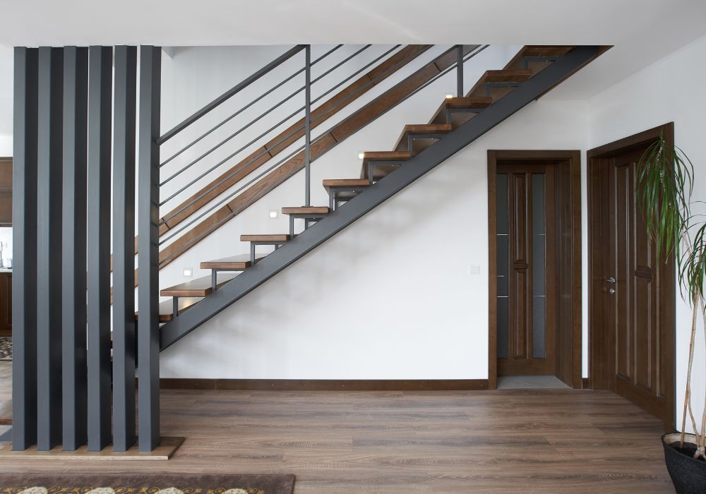 poręcze schodów, minimalizm