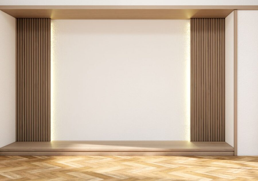 Zastosowanie ściany z drewnianych listew w przestrzeniach komercyjnych