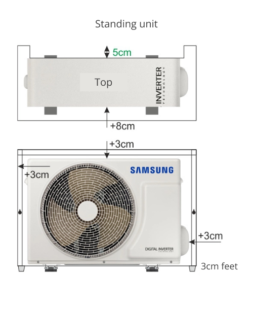 AC cover dimensions