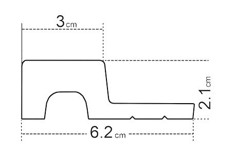 Linker afwerkstrip