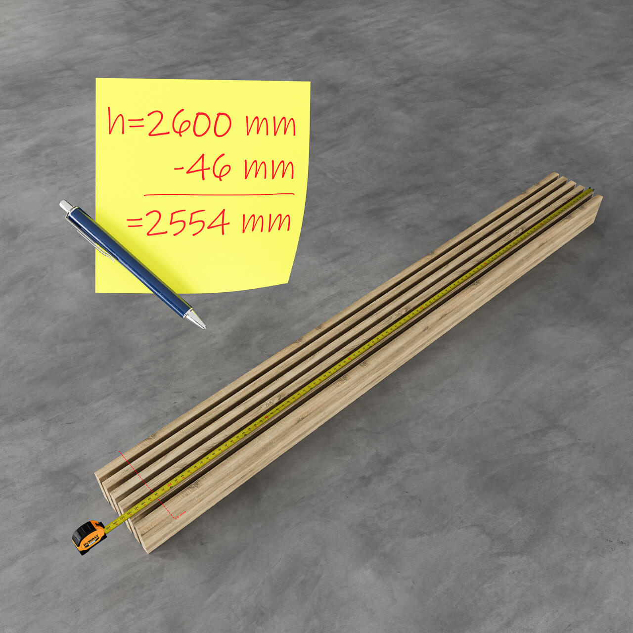 Feet for freestanding slats - assembly instructions step 2